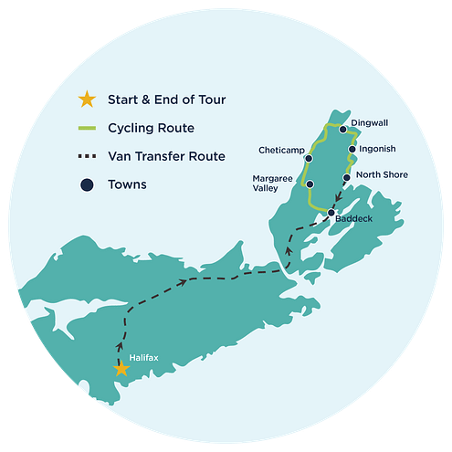 Cabot Trail tour map